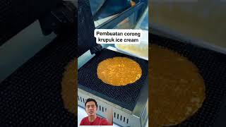the process of making ice cream cracker funnels 😱 #viral #trending #tutorial #funny #reaction #sh...