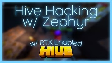 Zooming on The Hive w/ Zephyr Client! | Minecraft Bedrock Edition Hacking (w/ RTX Enabled)