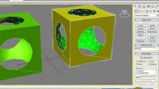 3DS Max Tutorial - Boolean Objects With Material