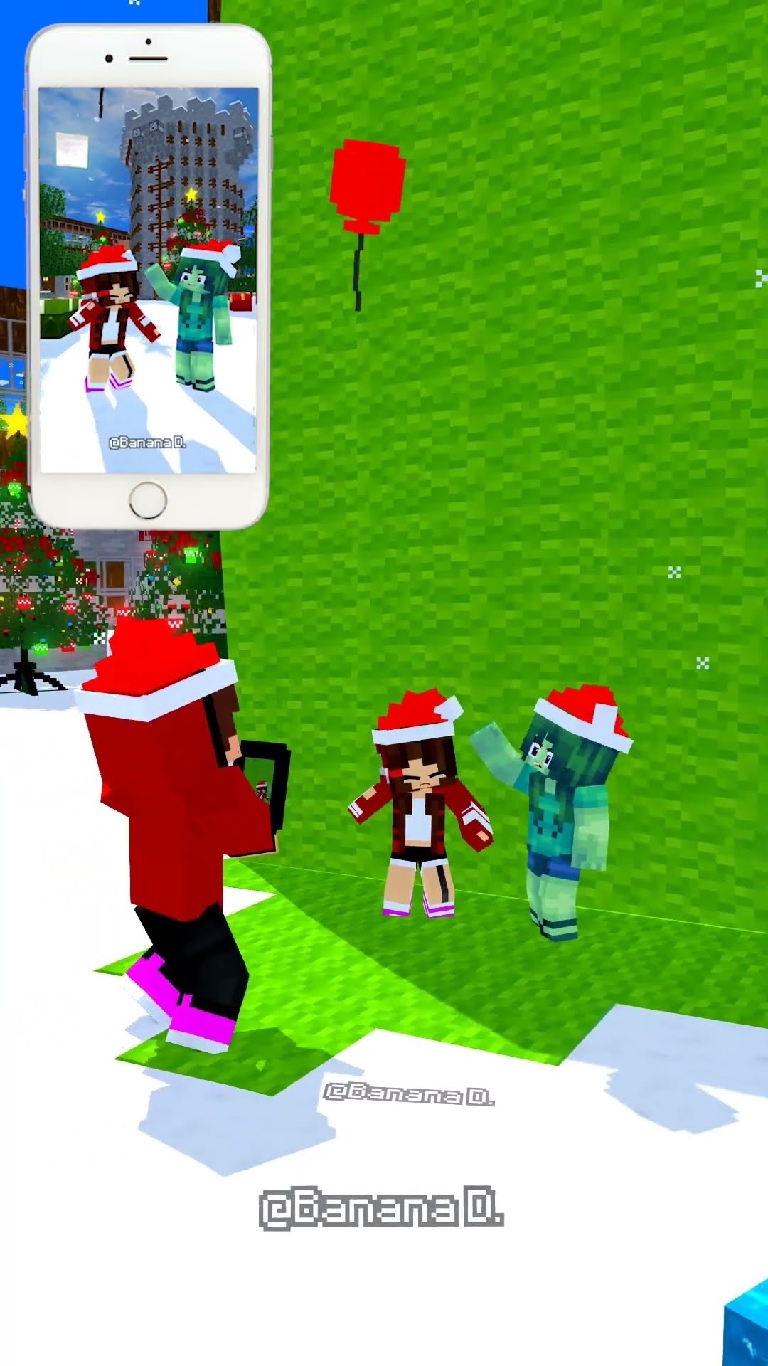 JJ sister vs Zombie girl Bloon Battle but Green Screen JJ recording  Christmas ⭐?  version