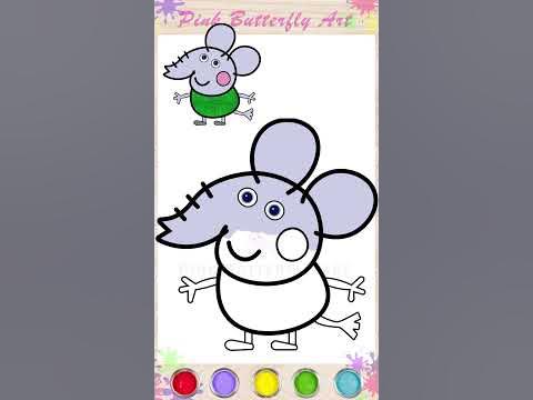 Edmond Elephant, Friend of Peppa Pig Drawing and Coloring for Kids
