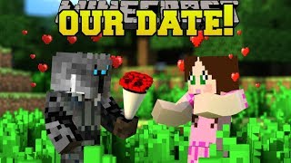 Minecraft: PAT & JEN VALENTINE'S DAY DATE!!!  Find The Button Your Valentine  Custom Map