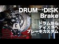 [カスタム]ドラムからディスクへ。MotoGuzzi V7 Ambassador　Drum to Disk Brake Custom