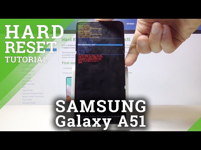 How to Hard Reset SAMSUNG Galaxy A51 - Remove Screen Lock by Recovery Mode class=