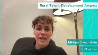 Miriam Brownstein: 2021 rural talent development award winner