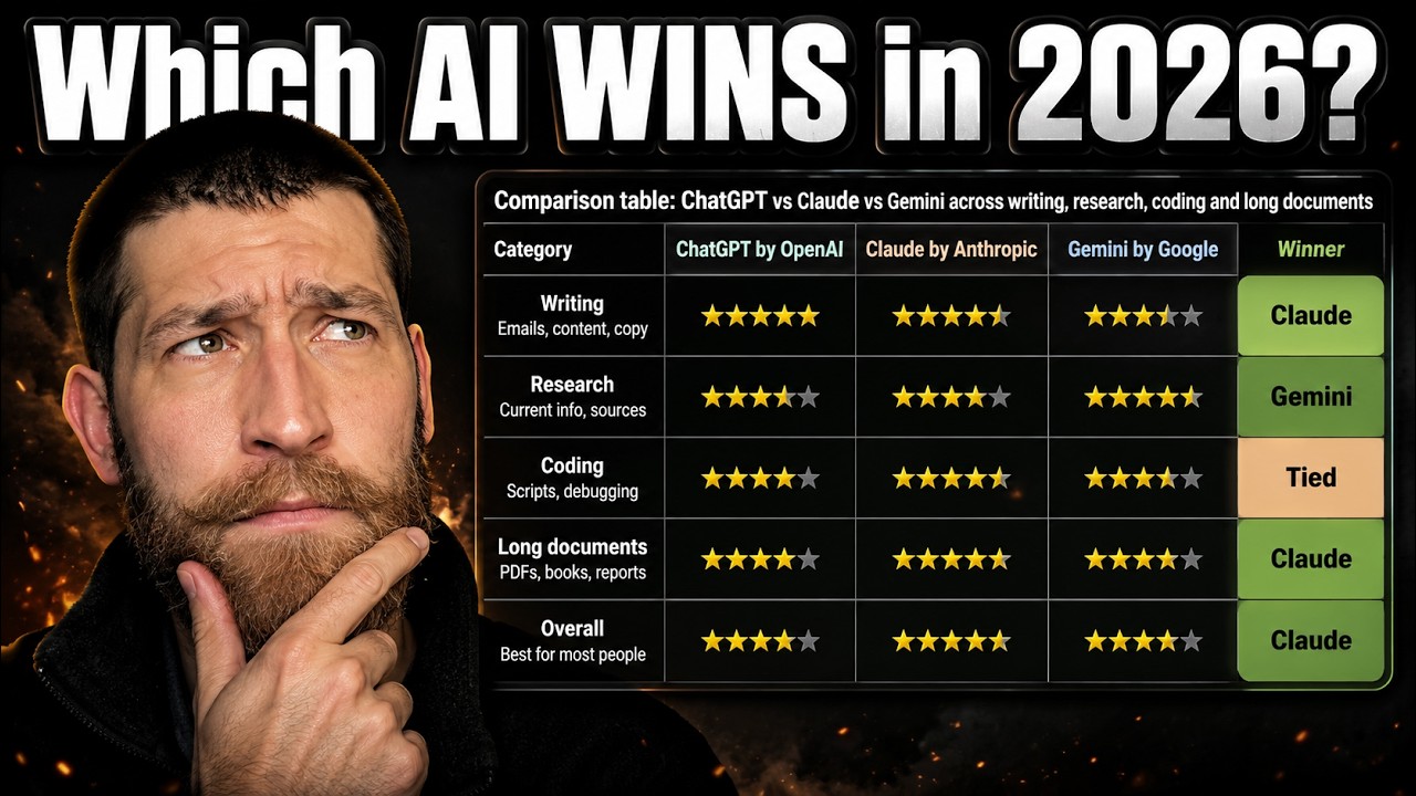 ChatGPT vs Claude vs Gemini in 2026: Honest Comparison - YouTube