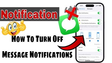 How to turn off message notifications in iPhone and iPad