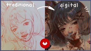 ✧proceso de dibujo digital✧ / procreate / aprendiendo con domestika