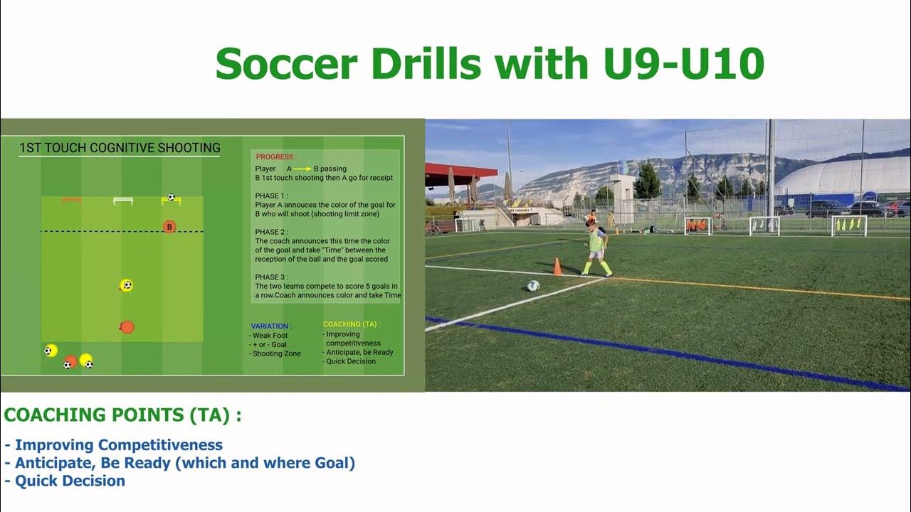 1ST TOUCH SHOOTING DRILL Soccer Training (U9U10) 🇬🇧 YouTube