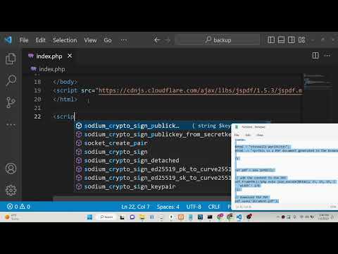 PHP 7 jsPDF Example to Export Raw HTML to PDF Document in Browser Using Javascript