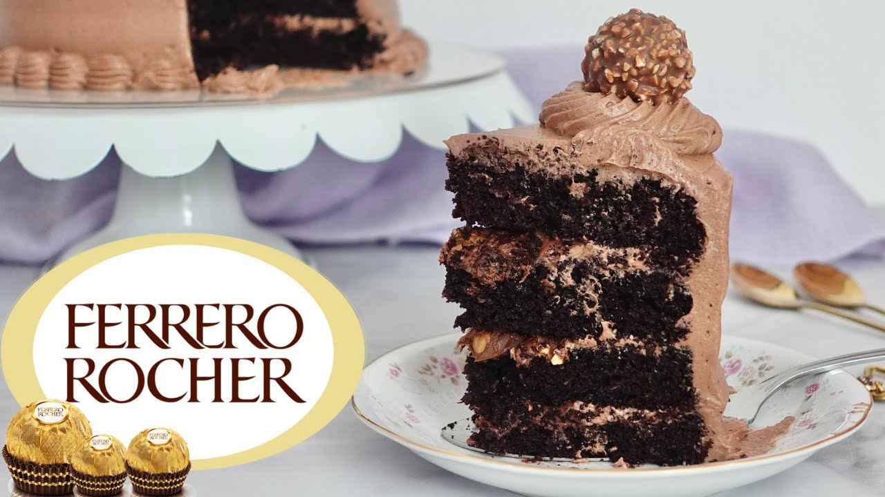 Ferrero Rocher Cake with Nutella Filling | Kimberly's Cakes