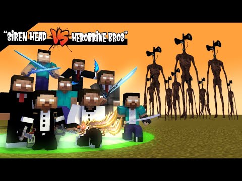 SIREN HEAD - HEROBRINE STRONG BROTHERHOOD : MONSTER SCHOOL