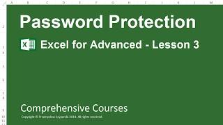 Password Protection - Excel for Advanced - Lesson 3