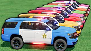 Crazy Giant Truck vs Police Car Stunts - Extreme Obstacle Course Gameplay For Kids screenshot 4