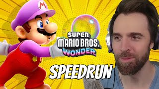 GETTING A TOP 3 SPEEDRUN TIME IN MARIO WONDER. (youtooz out now see description!!)