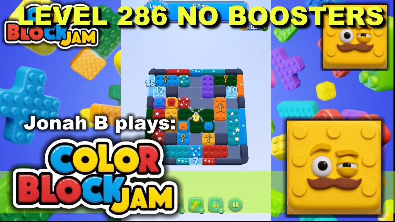 あんぱるページ Color Block Jam Level 286 No Boosters - YouTube