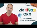 Zia and Zoho Docs - Zia Zoho CRM - Proofread Your Documents