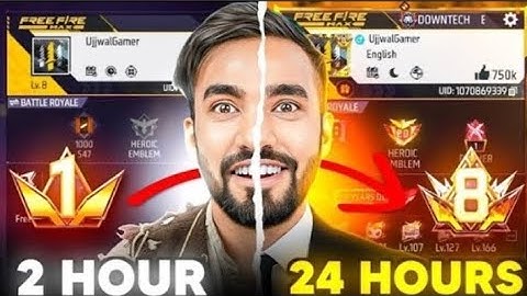 Transforming ₹10 Noob ID into Level 8 PRIME ID in Just 24 Days 😱 – Garena Free Fire