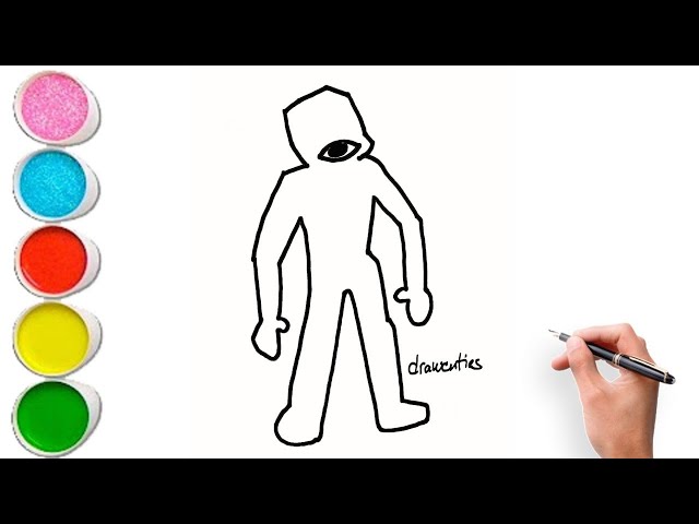 Desenho de Seek Doors Roblox para colorir – Se divertindo com crianças