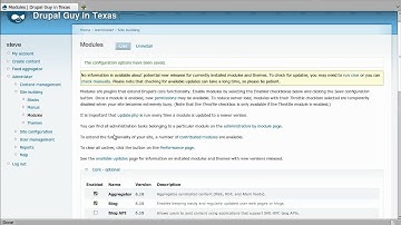 Enabling Drupal Modules