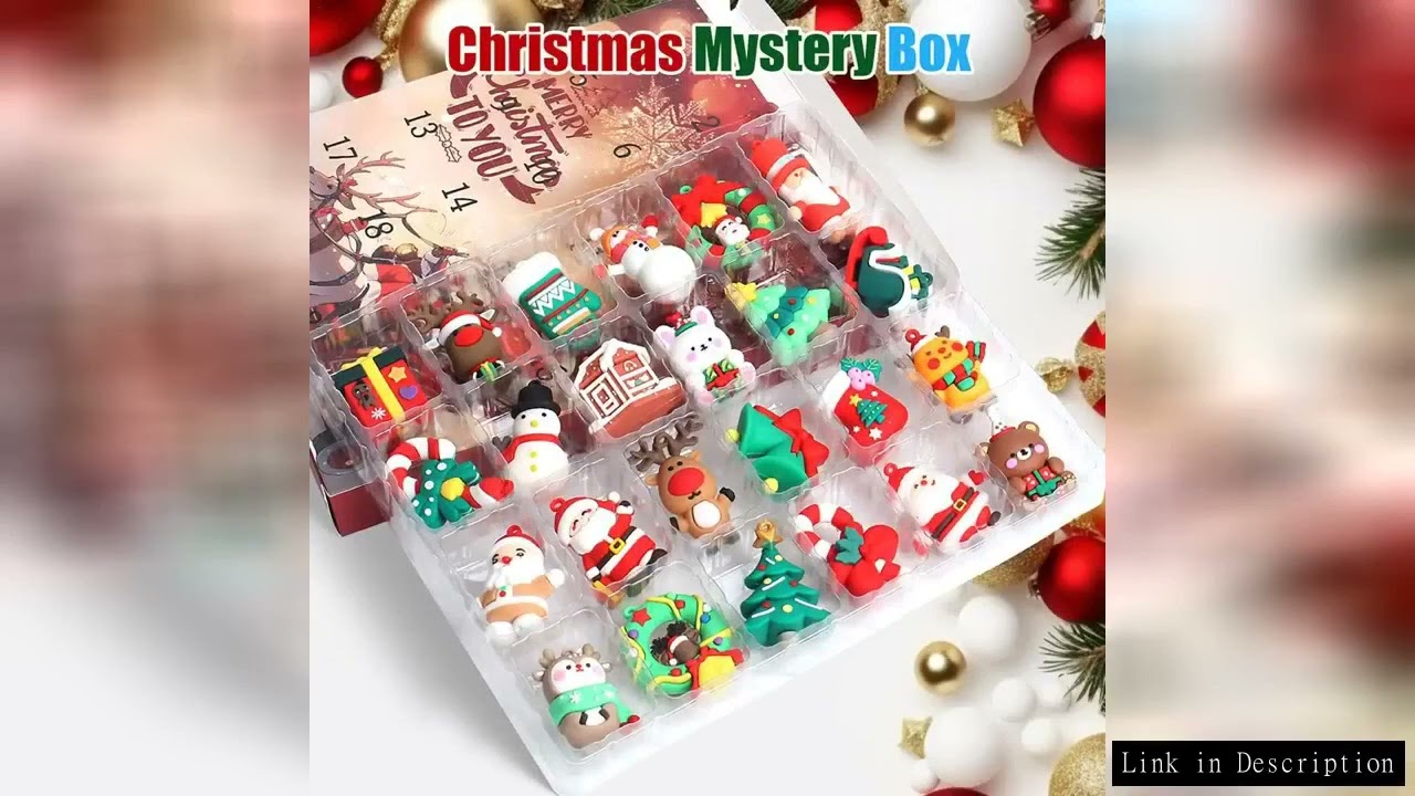 Christmas Blind Box 3D Figurine Pendant PVC Christmas Arrival Calendar Countdown Blind Box Gift Fami