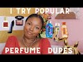 I try Popular Perfume Dupes | Dupes for Baccarat, Good Girl, and more