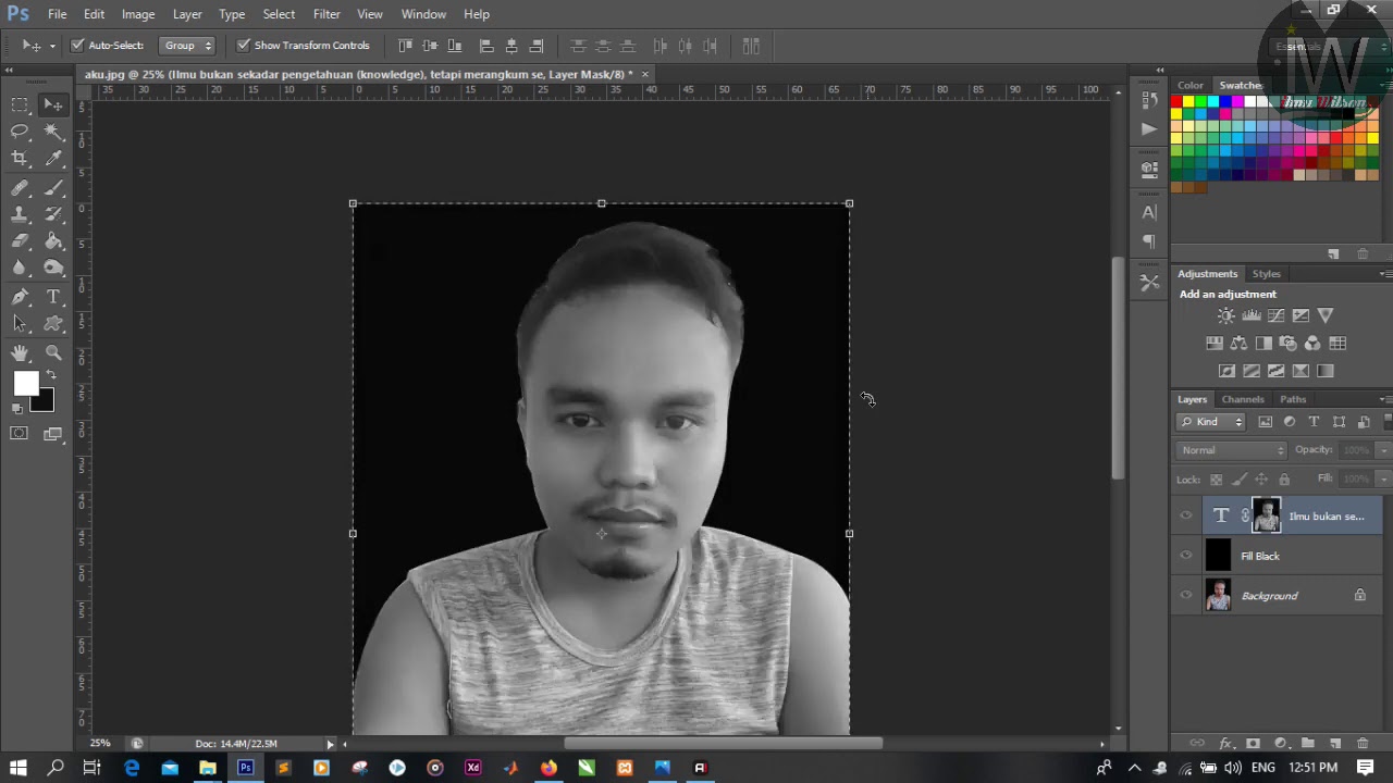  Cara  membuat  Desain  Efek Teks Tipografi di  Foto PHOTOSHOP  