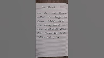 cursive writing #zoo #alphabet (a-z)| #handwriting | #supriya_kpl ✍🏻| #cursive