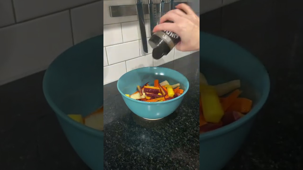 Airfryer rainbow carrots 