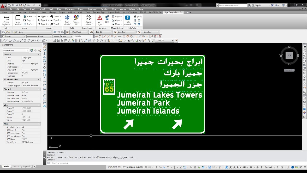 Dubai Gantry Sign No. 552