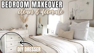 DIY MASTER BEDROOM MAKEOVER ON A BUDGET | DECORATING IDEAS | DEEP CLEANING MOTIVATION | BEDROOM DIY