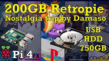 200GB Retropie Build. USB boot 750gb hard disk. room for expansion. £12 HDD. Raspberry Pi 4.