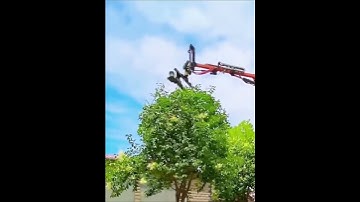 Pruning tool for round treetops- Good tools and machinery make work easy