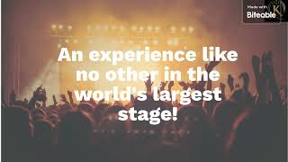 Advertisement for concert made with biteable