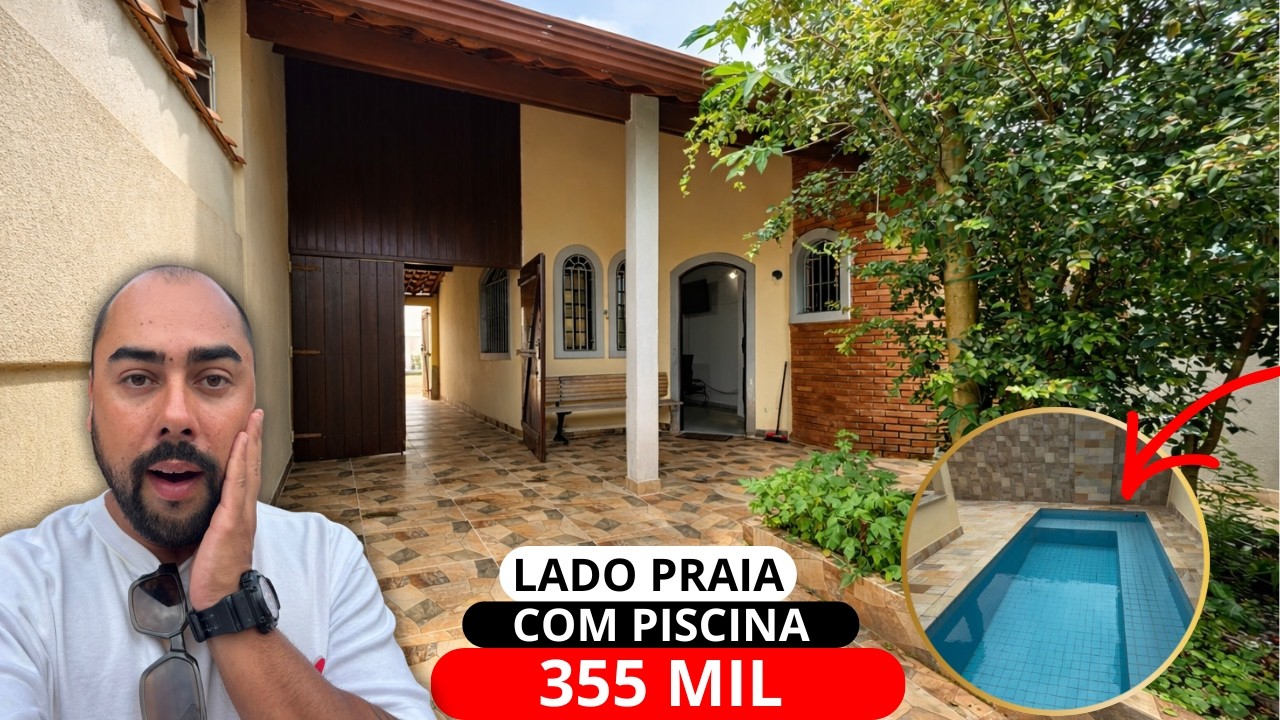 LINDA CASA 355 MIL LADO PRAIA COM PISCINA E COMERCIOS BEM PROXIMOS Itanhaém Litoral Sul de SP