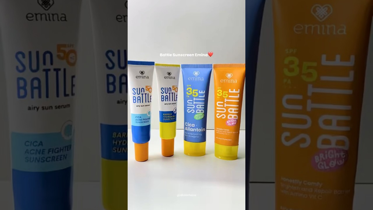 battle sunscreen emina🤩  