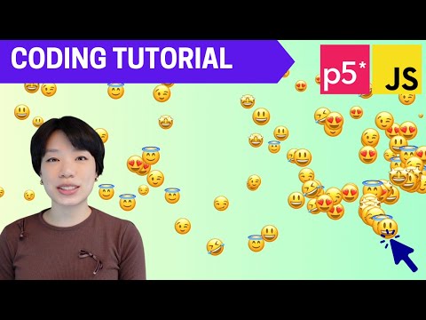 p5.js Coding Tutorial | Bubbly Emoji Effect