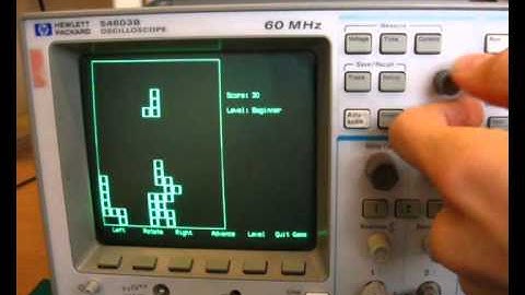 Scope Easter Egg: Tetris game on HP 54600 series