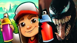 Subway Surfers TRICKY vs Spider VENOM Hero Run Gameplay HD screenshot 5