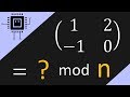 Calculating the Modular Inverse of a 2x2 Matrix in Cryptology