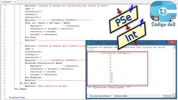 Serie Fibonacci en PSeInt [2020]