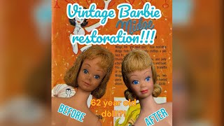 VINTAGE BARBIE RESTORATION! Vintage MIDGE doll makeover! REPAINT RESTYLE her hair! 1960s Barbie!