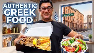 Trying Greek Gyro Salad and Lemon Potatoes Authentic Greek Food in Brooklyn Greek Xpress Review