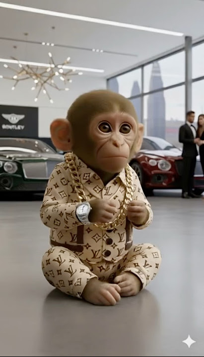 Download lagu 🤯 BABY MONKEY Took Over the BENTLEY Dealership! LOUIS VUITTON drip is INSANE 👑