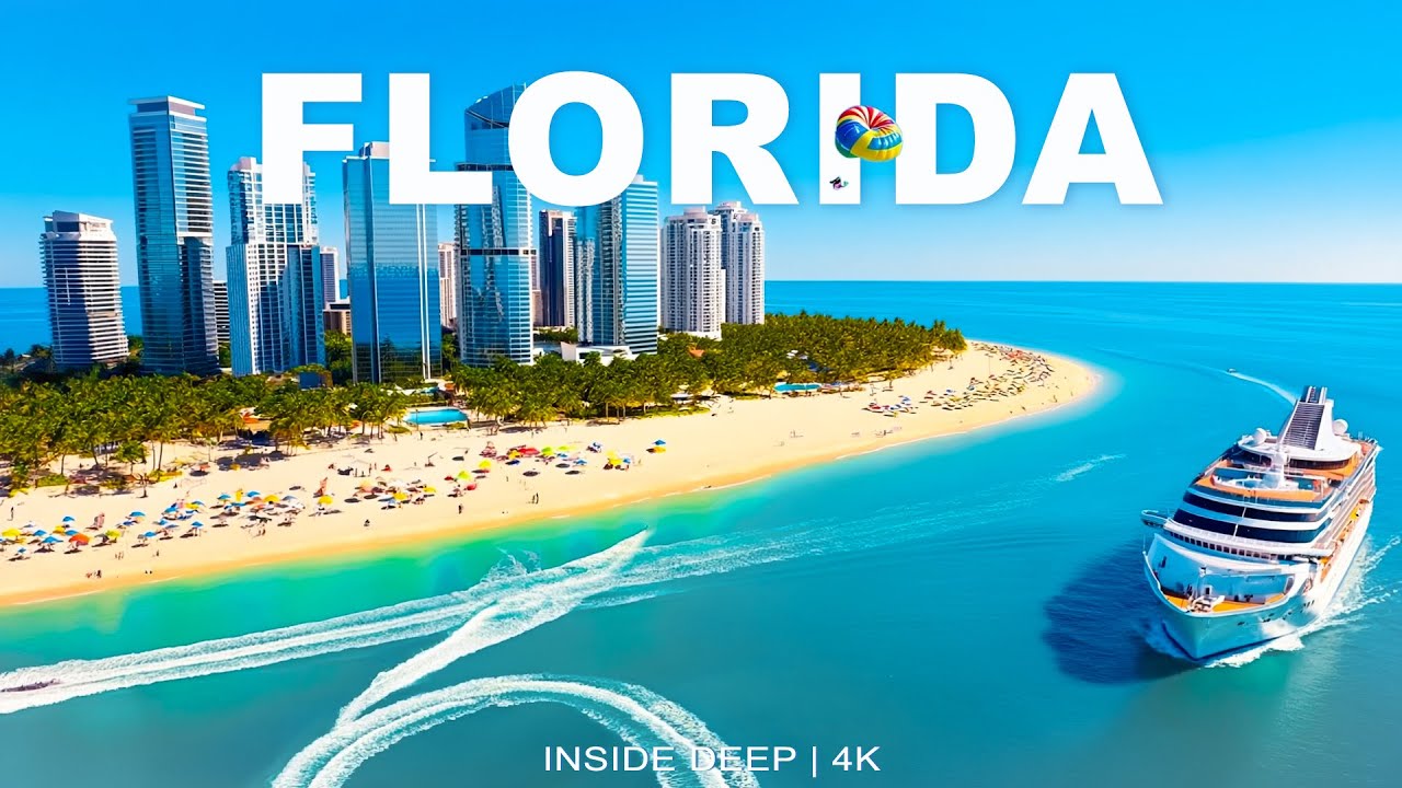 Florida 4k – Paradise Beaches, Tropical Coastlines & Ocean Sunset Vibes with Deep House Chill