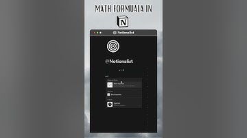 Math formula in Notion!  #notion #digitalplanners #notiontips #notiontemplates
