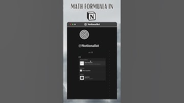 Math formula in Notion!  #notion #digitalplanners #notiontips #notiontemplates