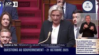 🔴 En direct I Question au Gouvernement de Marine Le Pen