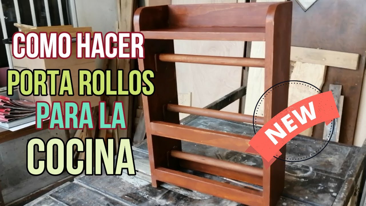 Porta rollos de cocina. ¿No es lindo?  Porta rollos de cocina, Formas de  madera, Bricolaje de artesanía casera