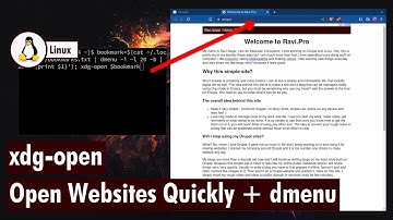 Using xdg-open to open websites quickly